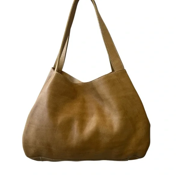 Naturalizer Tan Soft Leather Hobo Bag | Roomy Lined Interior - Picture 7 of 8